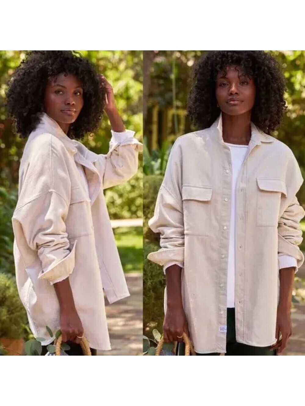 Frank & Eileen McLoghlin Shirt Jacket Natural Utility Size XS/S